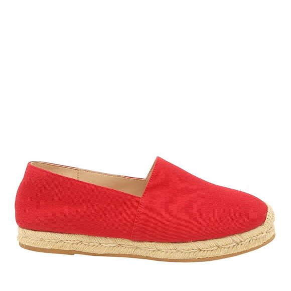 NEW Stuart Weitzman Nugal Espadrille Flats Womens 8.5 Summer Red Nautical - Picture 1 of 9